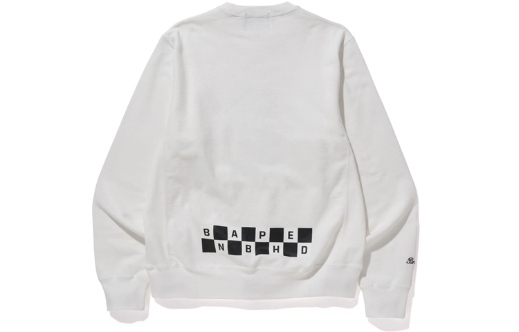 BAPE NBHD Collaboration Crewneck Sweatshirt  White 1E73-113-908 圖 3