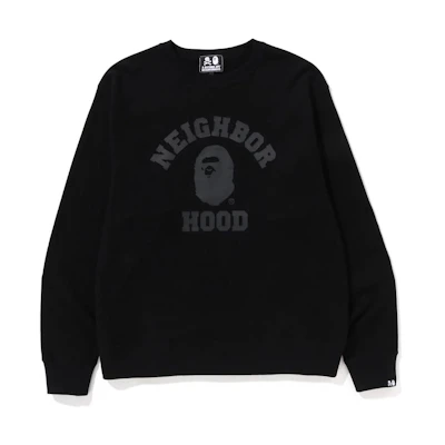 BAPE NBHD SS23 Logo Graphic Crewneck Sweatshirt Unisex. 1J23-113-901