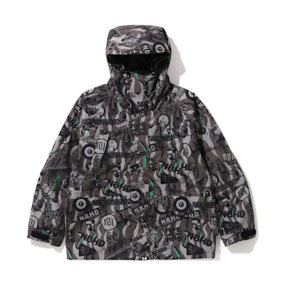 BAPE NBHD SS23 Logo Print Hoodie Jacket Collaboration. 1J23-140-901