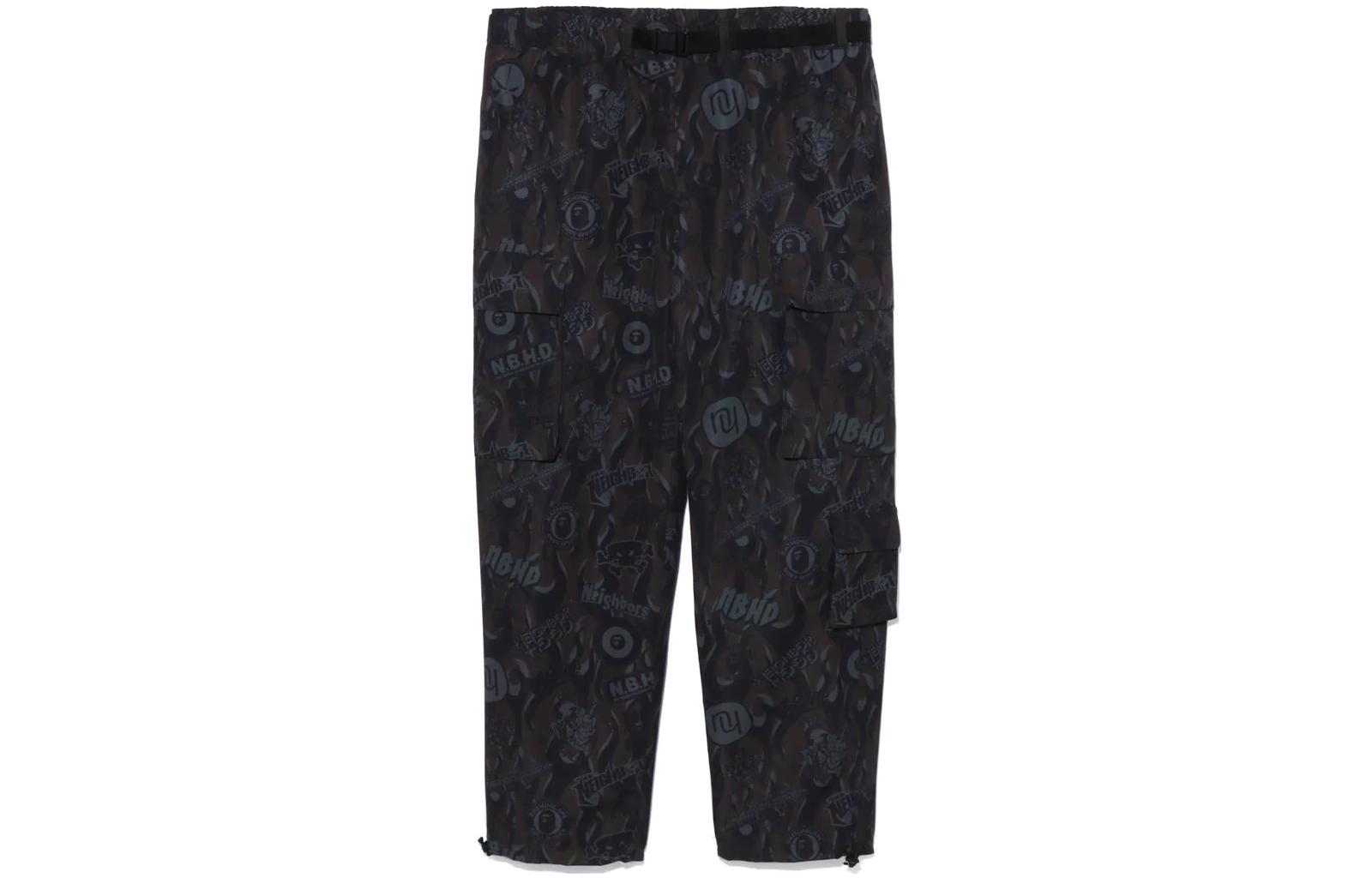 Order Celana Jogger Unisex BAPE x NEIGHBORHOOD SS23 Logo Print Multi-Pocket 1J23-152-901