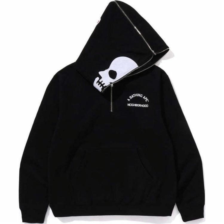 BAPE NBHD SS25 Reversible Skull Shark Hoodie Unisex 1K73-114-907 圖 11