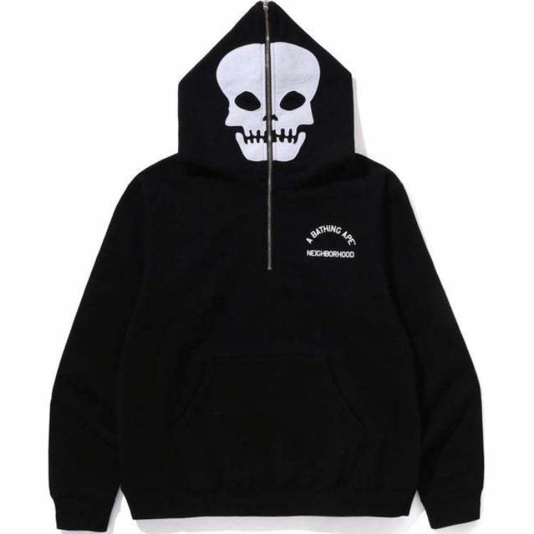 BAPE NBHD SS25 Reversible Skull Shark Hoodie Unisex 1K73-114-907 圖 13