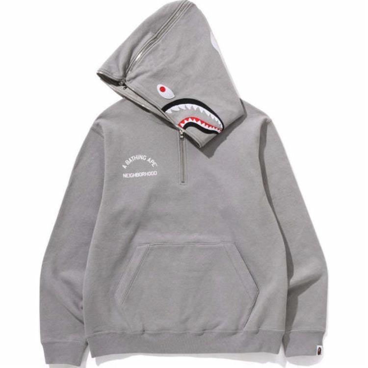 BAPE NBHD SS25 Reversible Skull Shark Hoodie Unisex 1K73-114-907 圖 6
