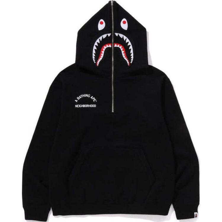 BAPE NBHD SS25 Reversible Skull Shark Hoodie Unisex 1K73-114-907 圖 8