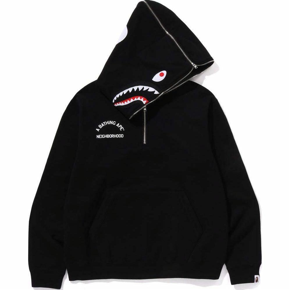BAPE NBHD SS25 Reversible Skull Shark Hoodie Unisex 1K73-114-907 圖 10