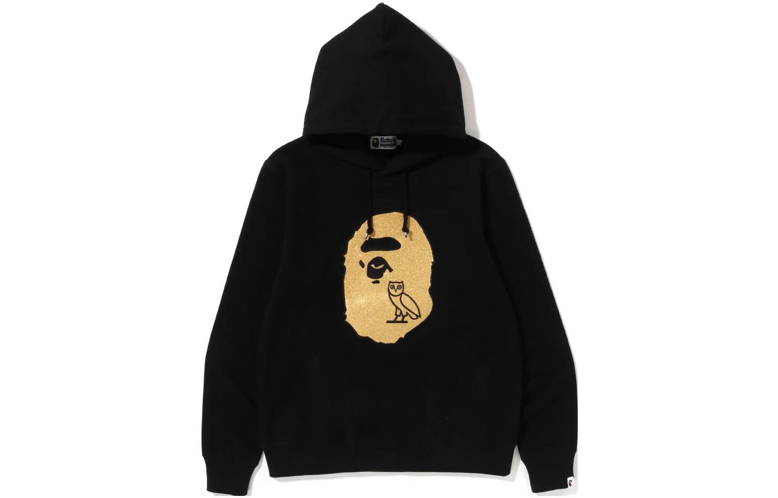 BAPE x OVO Animal Print Pullover Hoodie Black () 1I73-114-902