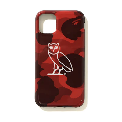 BAPE OVO Color Camo Iphone 11 Pro case Red