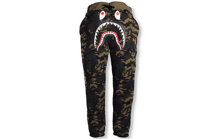 Cheap BAPE x OVO 鯊魚迷彩雙面運動褲 男款. 0ZXPTM152903H
