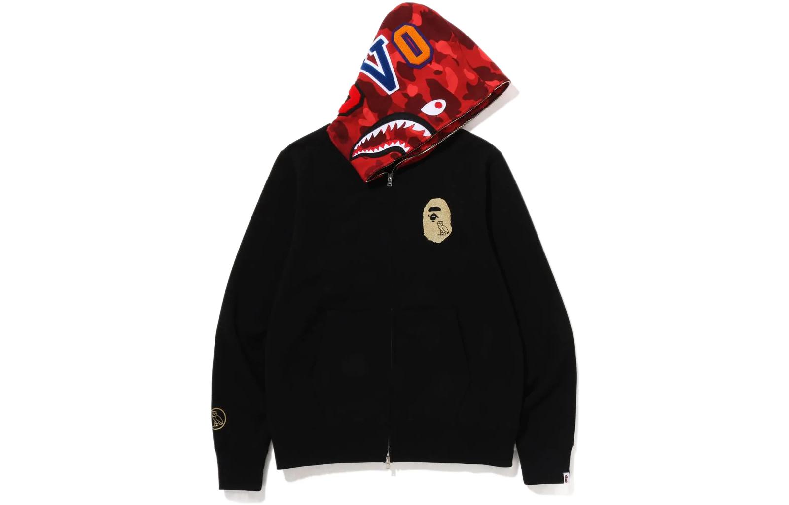 Order BAPE X OVO Shark Full Zip Hoodie Baju Hoddie Zip Penuh Corak Ikan Jerung. 1I73-115-904