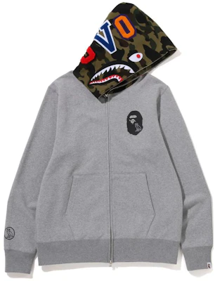 BAPE X OVO Shark Full Zip Hoodie Baju Hoddie Zip Penuh Corak Ikan Jerung. 1I73-115-904 Shop BAPE X OVO Shark Full Zip Hoodie Baju Hoddie Zip Penuh Corak Ikan Jerung. 1I73-115-904