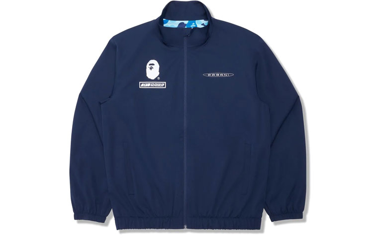 BAPE x Pagani Ape Print Full-Zip Jacket Blue ( Collaboration Edition) 1I73-140-901