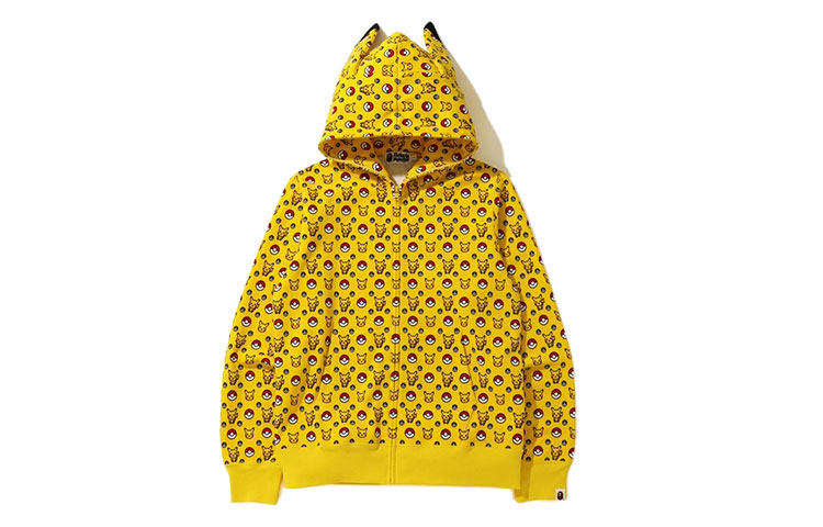 BAPE Pokémon Full-Zip Hoodie Yellow ( Collaboration Edition) 2G73-115-915