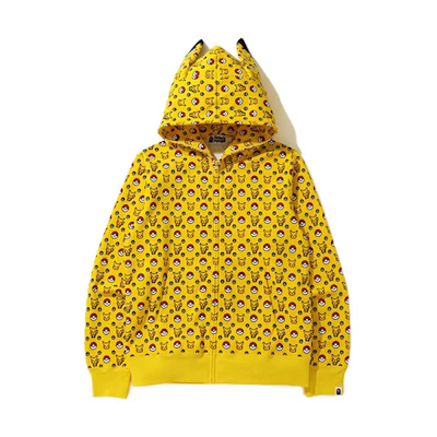 BAPE Pokémon Full-Zip Hoodie Yellow ( Collaboration Edition) 2G73-115-915