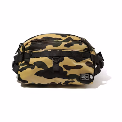 BAPE Porter 1st Camo Waist Bag 'Yellow' (FW21)