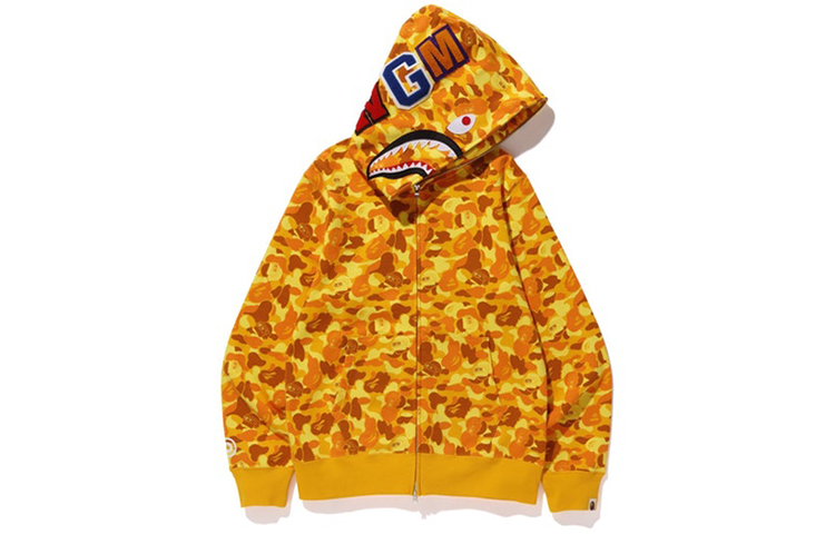 BAPE PUBG Shark Hoodie Orange Camo Unisex Retro Fall Edition 1F73-115-903