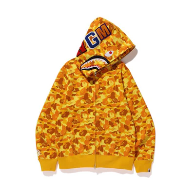 BAPE PUBG Shark Hoodie Orange Camo Unisex Retro Fall Edition 1F73-115-903