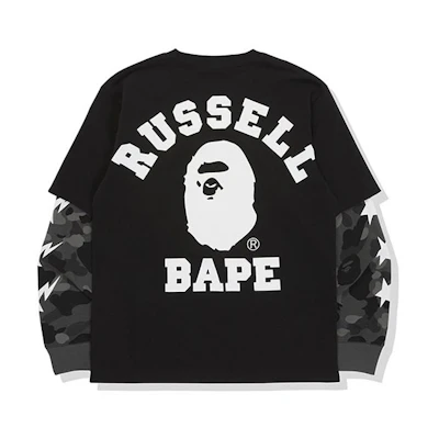 BAPE Russell Ape Logo Crewneck Sweatshirt Collaboration 1G73-111-921