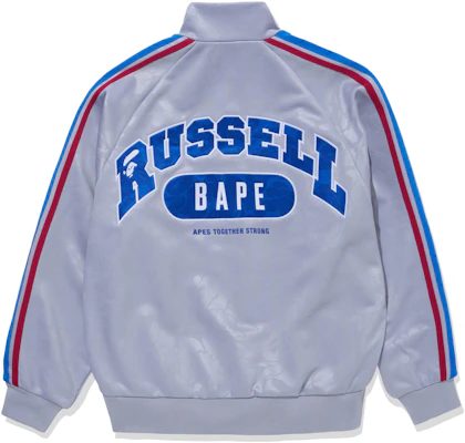 BAPE x Russell Athletic FW23 Jaket Trek Berjalur Retro Unisex Kolaborasi. 1J73-113-911 Purchase BAPE x Russell Athletic FW23 Jaket Trek Berjalur Retro Unisex Kolaborasi. 1J73-113-911