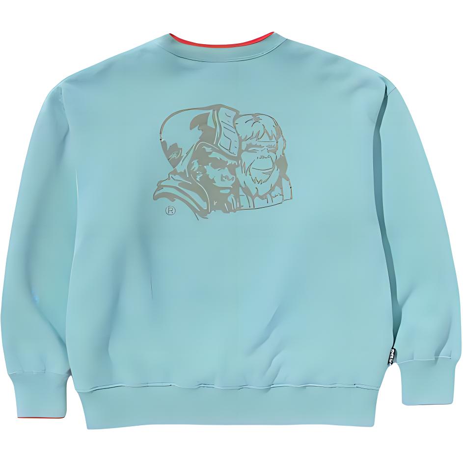 BAPE Sean Wotherspoon Navy Blue Graphic Print Reversible Sweatshirt Unisex OZXSWM113904MNYX