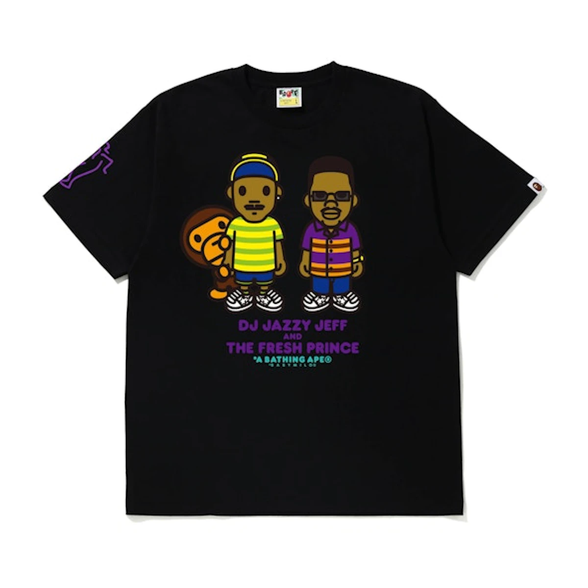 BAPE x The Fresh Prince & DJ Jazzy Jeff Baby Milo Tee Black