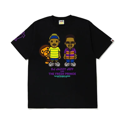 BAPE The Fresh Prince & DJ Jazzy Jeff Baby Milo Tee Black