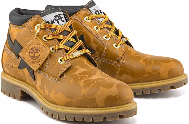 Timberland x BAPE Nelson Premium Waterproof Chukka Boots 'Wheat and Chocolate' A2QBXW Lookbook Timberland x BAPE Nelson Premium Waterproof Chukka Boots 'Wheat and Chocolate' A2QBXW