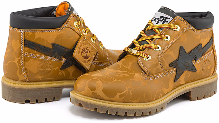 Timberland x BAPE Nelson Premium Waterproof Chukka Boots 'Wheat and Chocolate' A2QBXW Purchase Timberland x BAPE Nelson Premium Waterproof Chukka Boots 'Wheat and Chocolate' A2QBXW