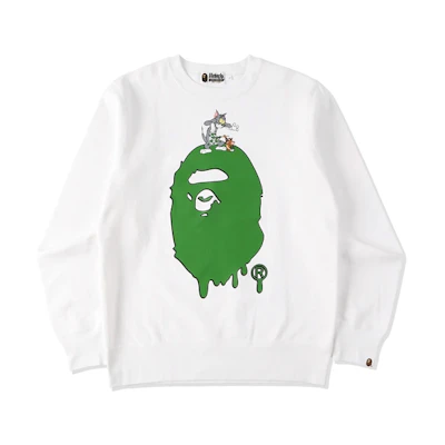 BAPE Tom and Jerry Paint Crewneck Pullover Sweatshirt Edition 1H23-113-908