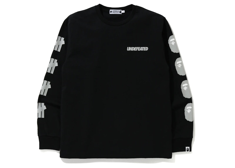 BAPE x UNDEFEATED 2 Long Sleeve Tee Black