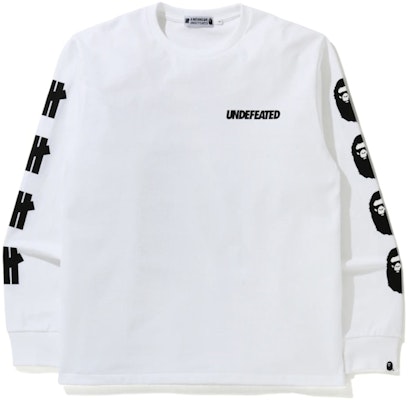 Camiseta Blanca de Manga Larga BAPE x UNDEFEATED 2 Buy Camiseta Blanca de Manga Larga BAPE x UNDEFEATED 2