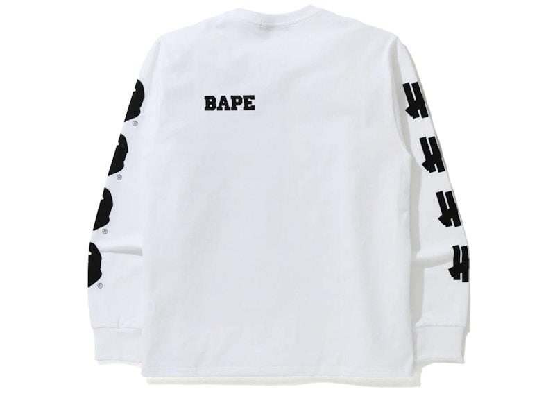 Order Camiseta Blanca de Manga Larga BAPE x UNDEFEATED 2