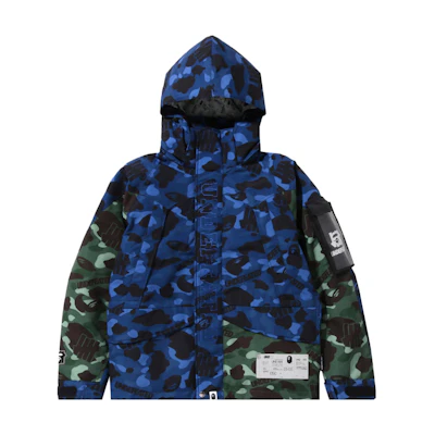 BAPE UNDFTD Camo Logo Print Hooded Ski Jacket Men 1I73-144-901