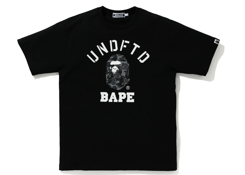 BAPE x UNDEFEATED College Tee Black