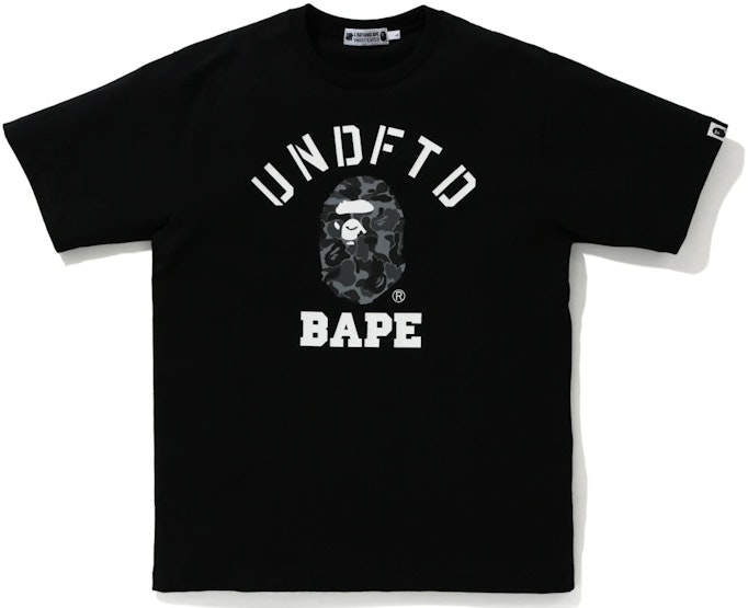 bape-x-undefeated-college-tee-black