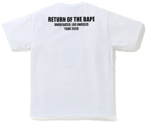 BAPE x UNDEFEATED College Tee White Order BAPE x UNDEFEATED College Tee White