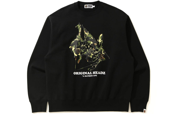 BAPE UNKLE Logo Print Loose Fit Crewneck Sweatshirt Men’s 1H23-113-902