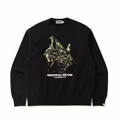 BAPE UNKLE Logo Print Loose Fit Crewneck Sweatshirt Men’s 1H23-113-902