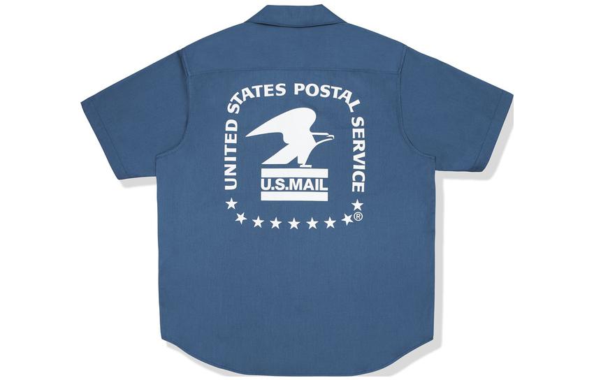 BAPE x USPS Green Short Sleeve Shirt  Collaboration with Postal Eagle Logo. 0ZXSRMX32901I