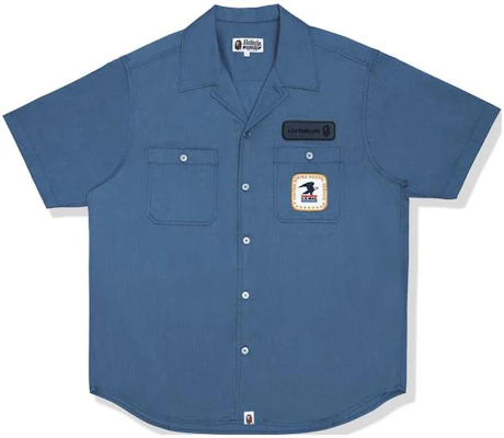 BAPE联名USPS绿色短袖衬衫 邮政鹰标款式合作款。 0ZXSRMX32901I Lookbook BAPE联名USPS绿色短袖衬衫 邮政鹰标款式合作款。 0ZXSRMX32901I