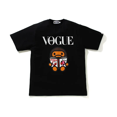 BAPE VOGUE Ape Head Logo Back Print Unisex Crewneck Short Sleeve Tee. 1I30-786-CS5