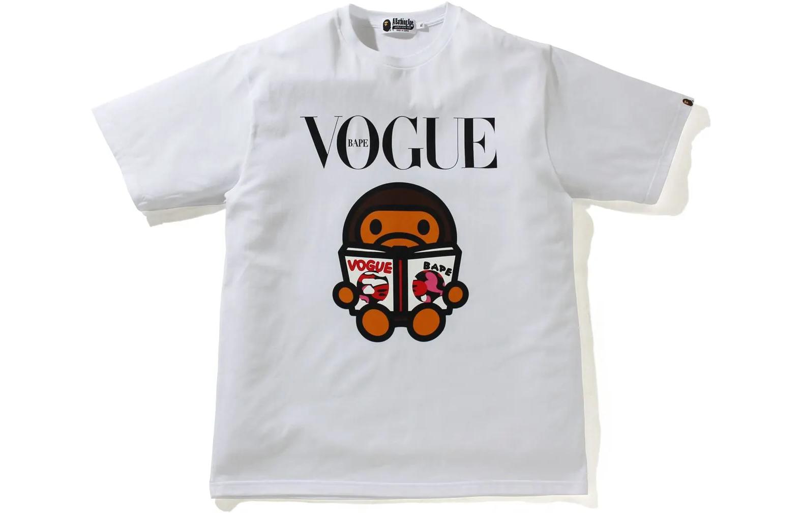 BAPE VOGUE Ape Head Logo Back Print Unisex Crewneck Short Sleeve Tee. 1I30-786-CS5 圖 3