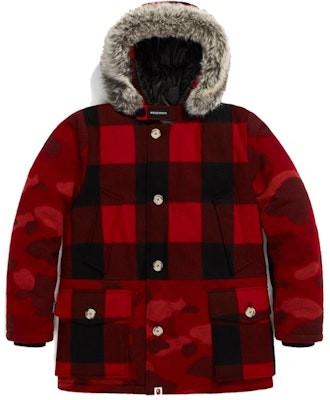 BAPE x Woolrich Arctic Parka Red Buy BAPE x Woolrich Arctic Parka Red