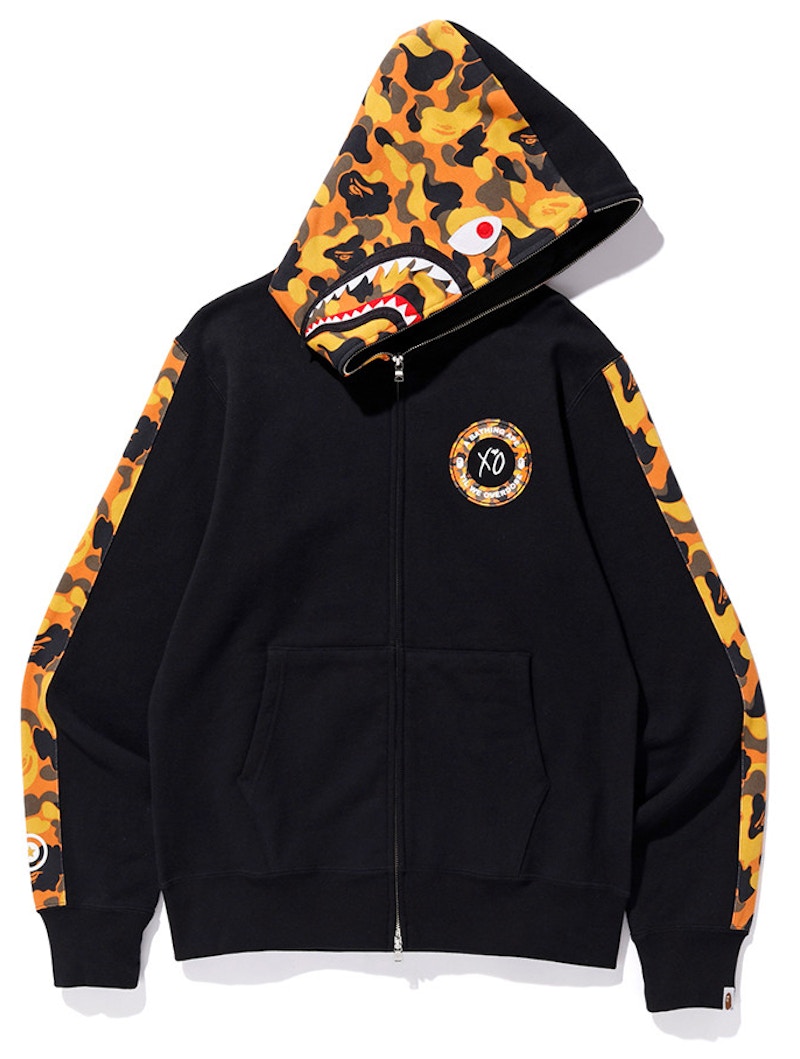 BAPE x XO Shark Zip Up Hoodie Black