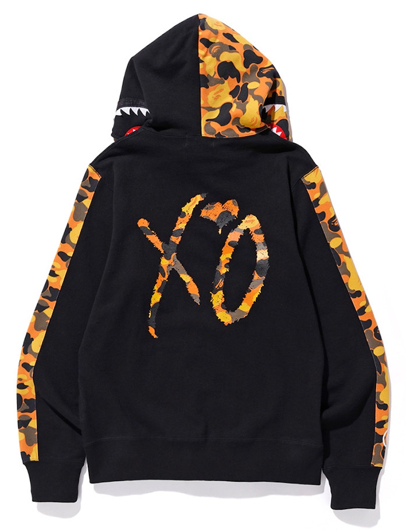 Order Hoodie Hitam Zip BAPE x XO Shark