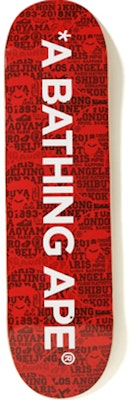 BAPE XXV Cities Camo Skateboard Deck Red Buy BAPE XXV Cities Camo Skateboard Deck Red