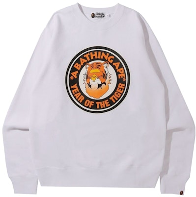 BAPE Year of the Tiger Crew White Buy BAPE Year of the Tiger Crew White