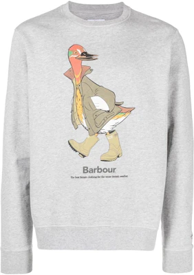 Barbour × NOAH FW22 Duck Letter Graphic Crewneck Sweatshirt Grey MOL0500GY52 Buy Barbour × NOAH FW22 Duck Letter Graphic Crewneck Sweatshirt Grey MOL0500GY52