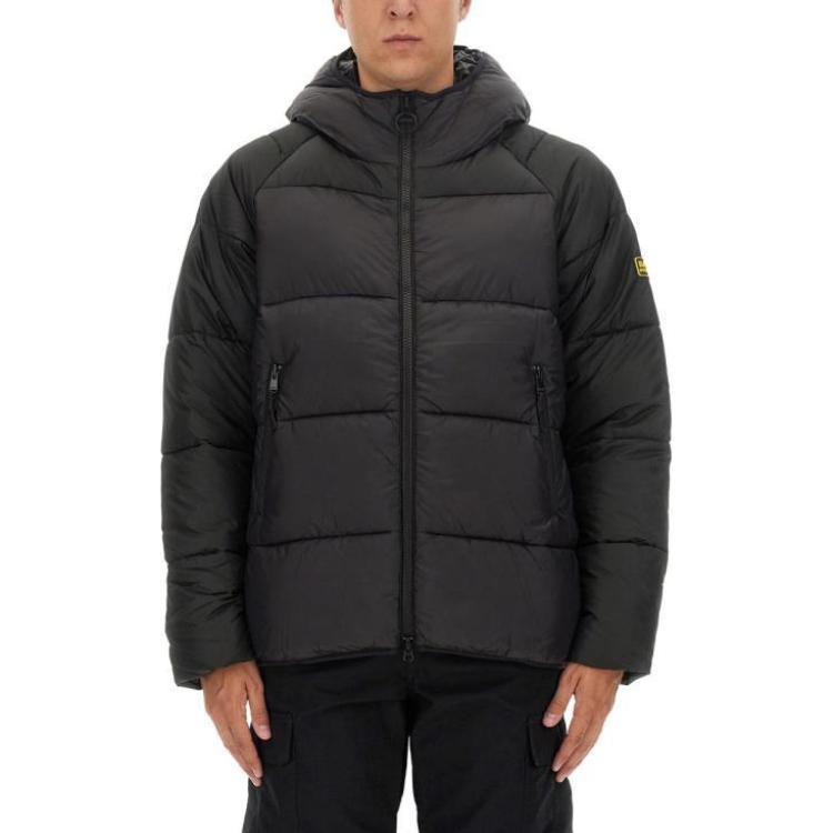 BARBOUR  Black Down-Filled Slim Fit Hooded Jacket. MQU1711BK11 圖 4