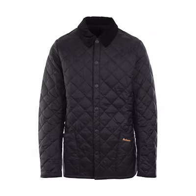 BARBOUR Black Logo Embroidered Single-Breasted Cotton Jacket. MQU0240MQUBK11