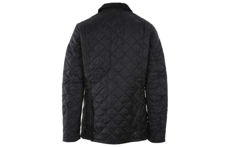 Lookbook 巴伯尔 黑色标志刺绣单排扣棉质夹克. MQU0240MQUBK11